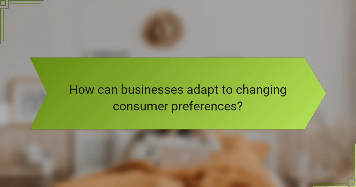 How can businesses adapt to changing consumer preferences?